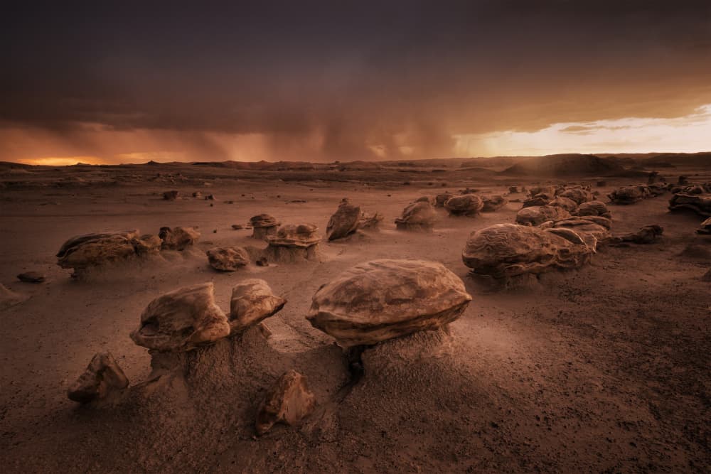 Dramatic Desert Storm by Ming Chen — canvas wall art