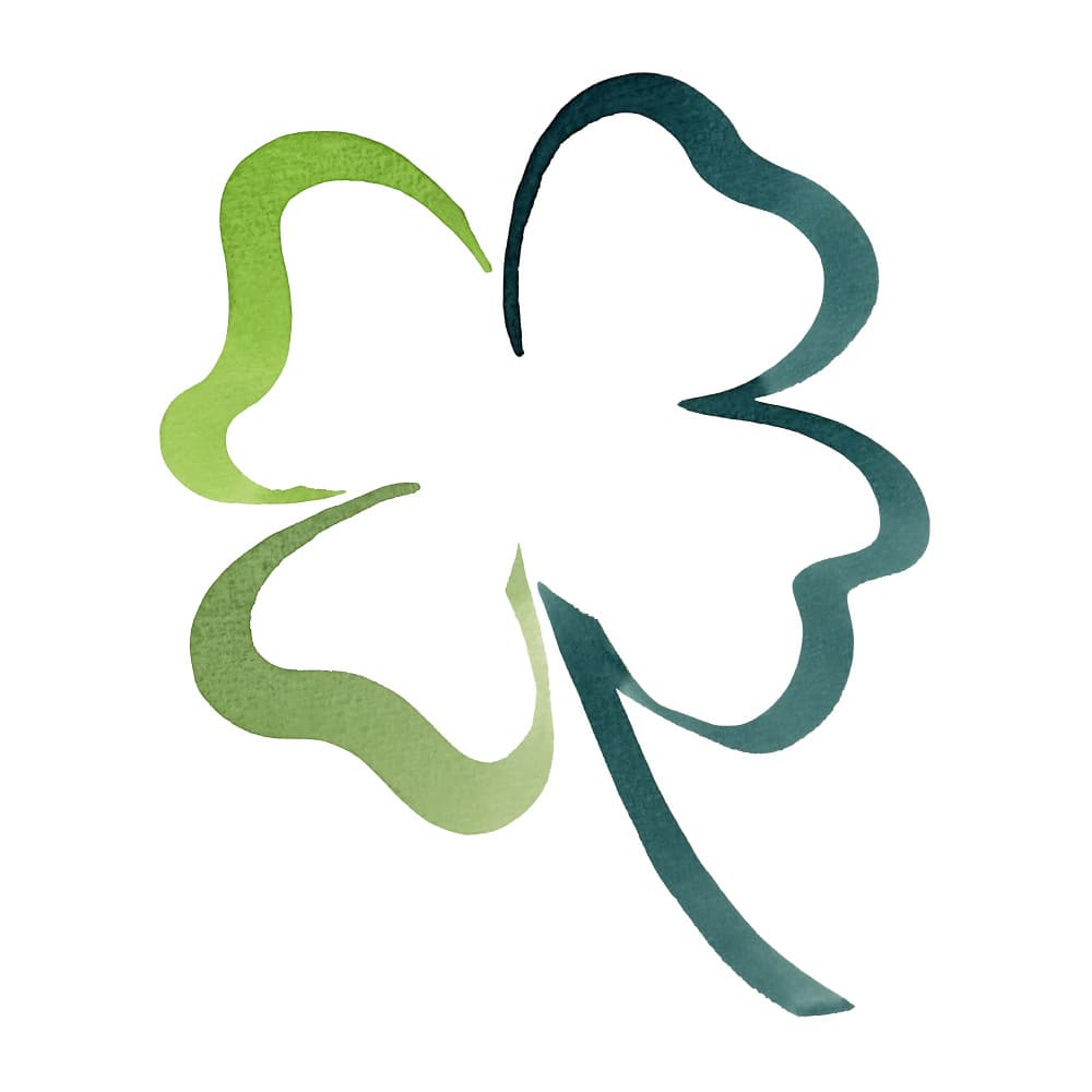 Lucky Green Clover by Natalie Bruns — canvas wall art