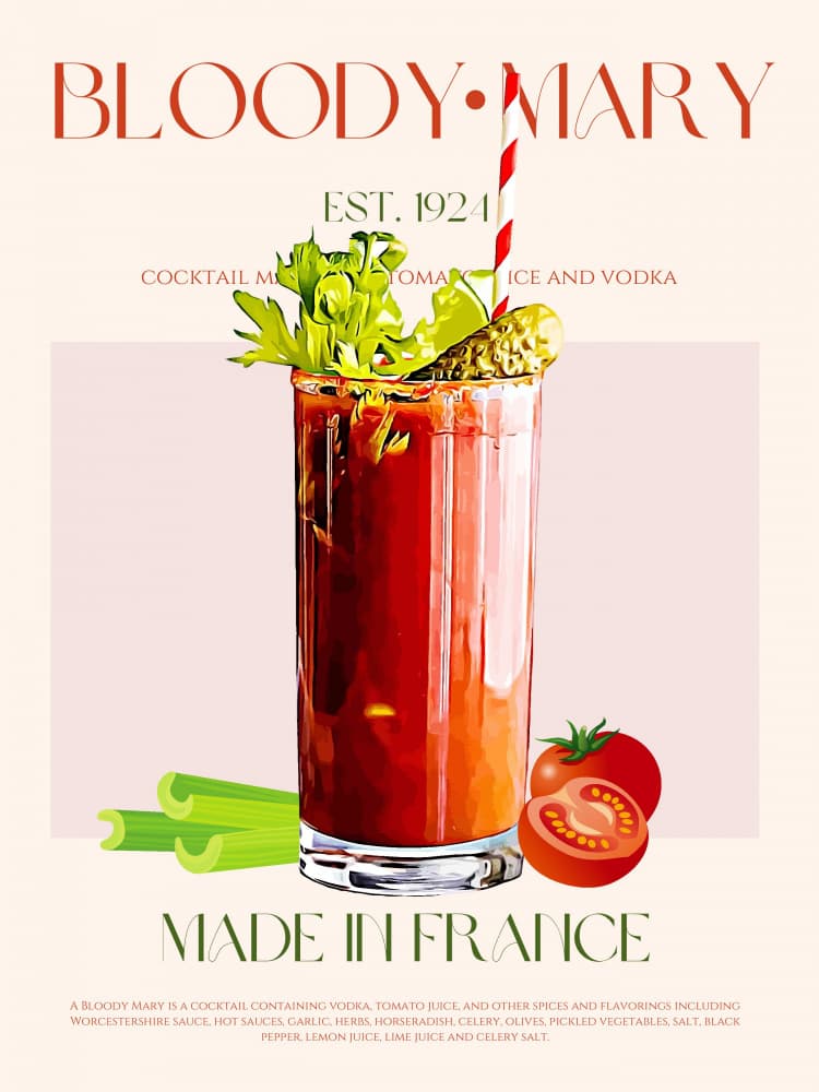 French Bloody Mary by Nazma Khokhar — canvas wall art