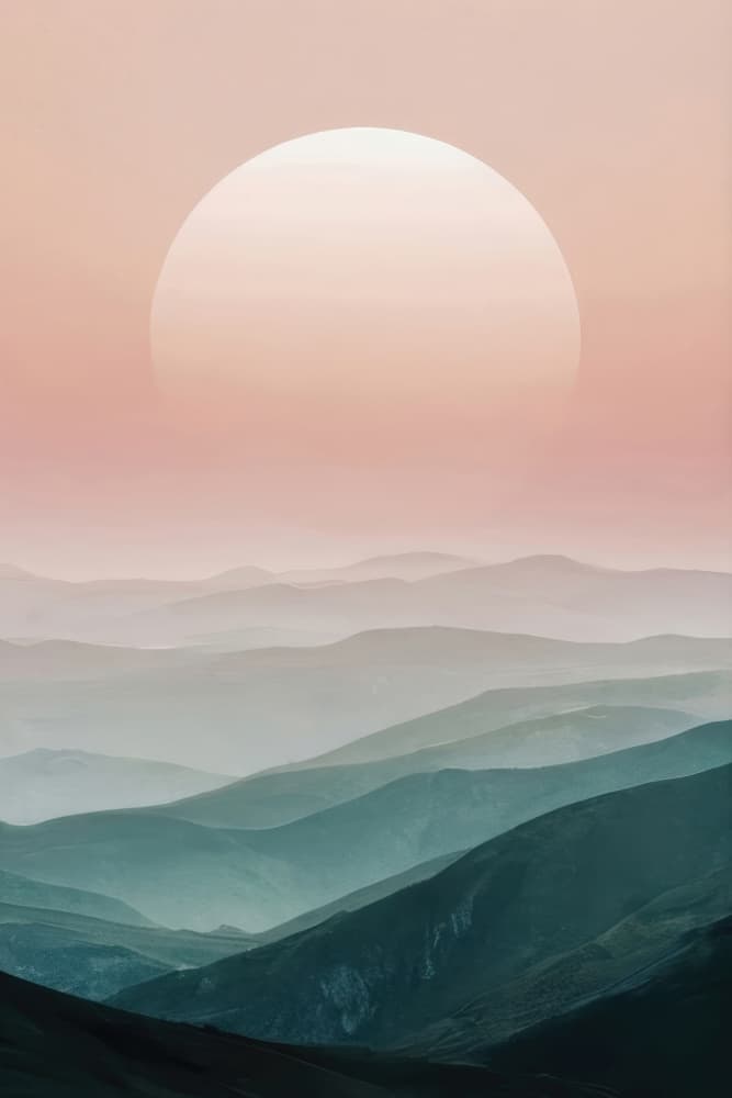 Pastel Mountain Horizon by Alpenglow Workshop — canvas wall art