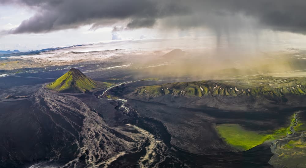 Storm Over Green Mountain by James Zhen Yu — canvas wall art