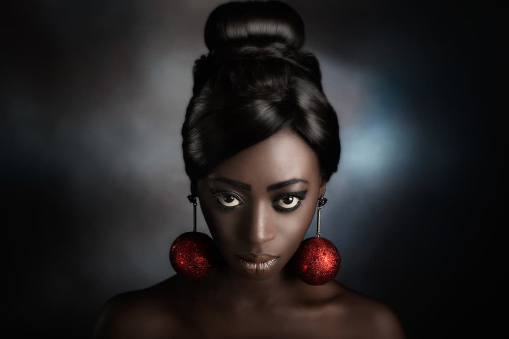 Holiday Glamour Black Woman by Peppe Tambè — canvas wall art