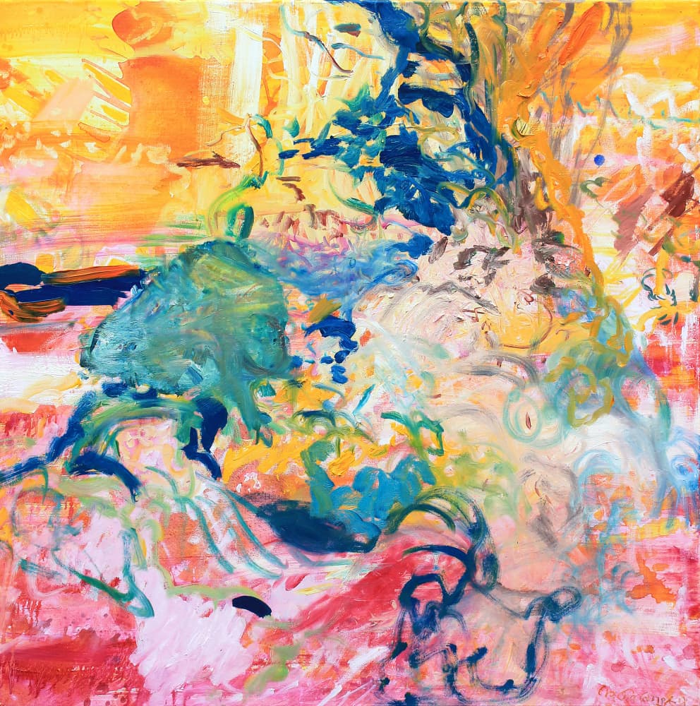 Vibrant Abstract Flow by Eva Galonska — canvas wall art