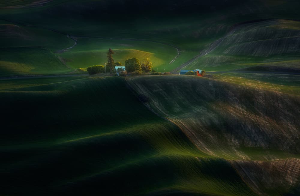 Serene Farm Landscape by James Lu — canvas wall art