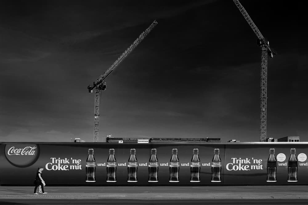 Urban Billboard Walk by Juan Antonio Palacios — canvas wall art