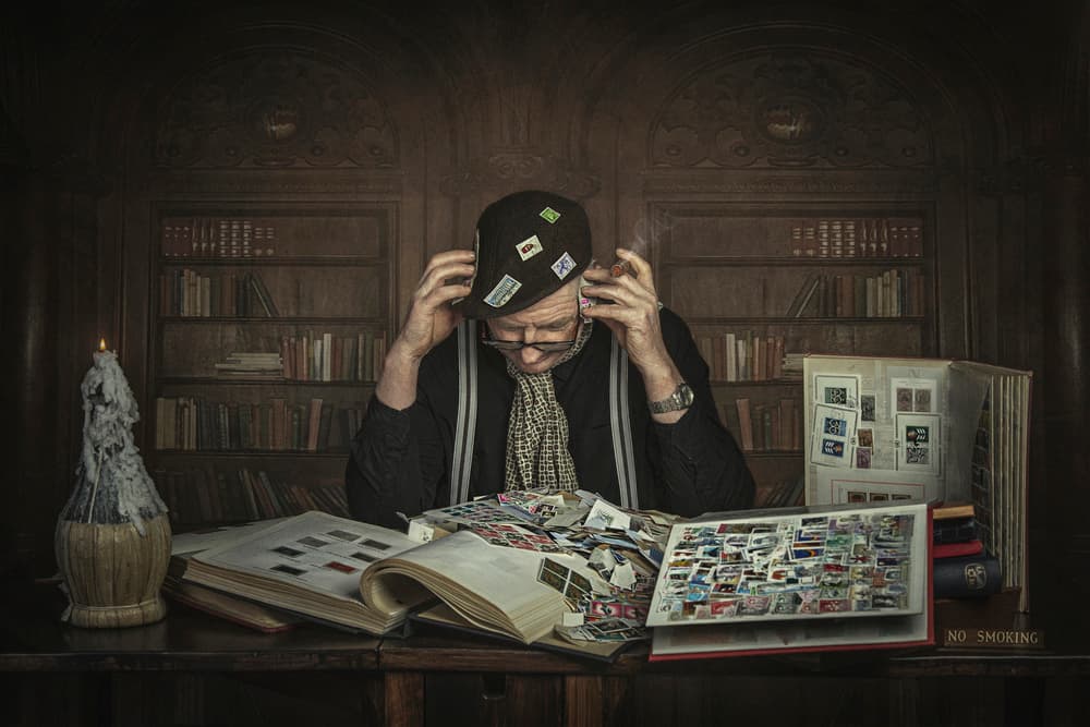 The Stamp Collector's Study by Carola Kayen-Mouthaan — canvas wall art