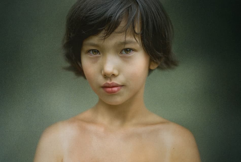 Young Girl's Calm Gaze by Svetlana Melik-Nubarova — canvas wall art