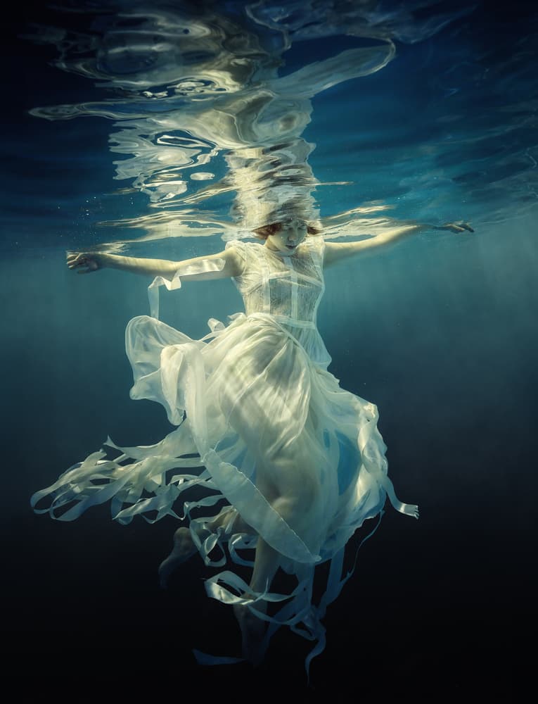 Ethereal Underwater Woman by Dmitry Frizel — canvas wall art