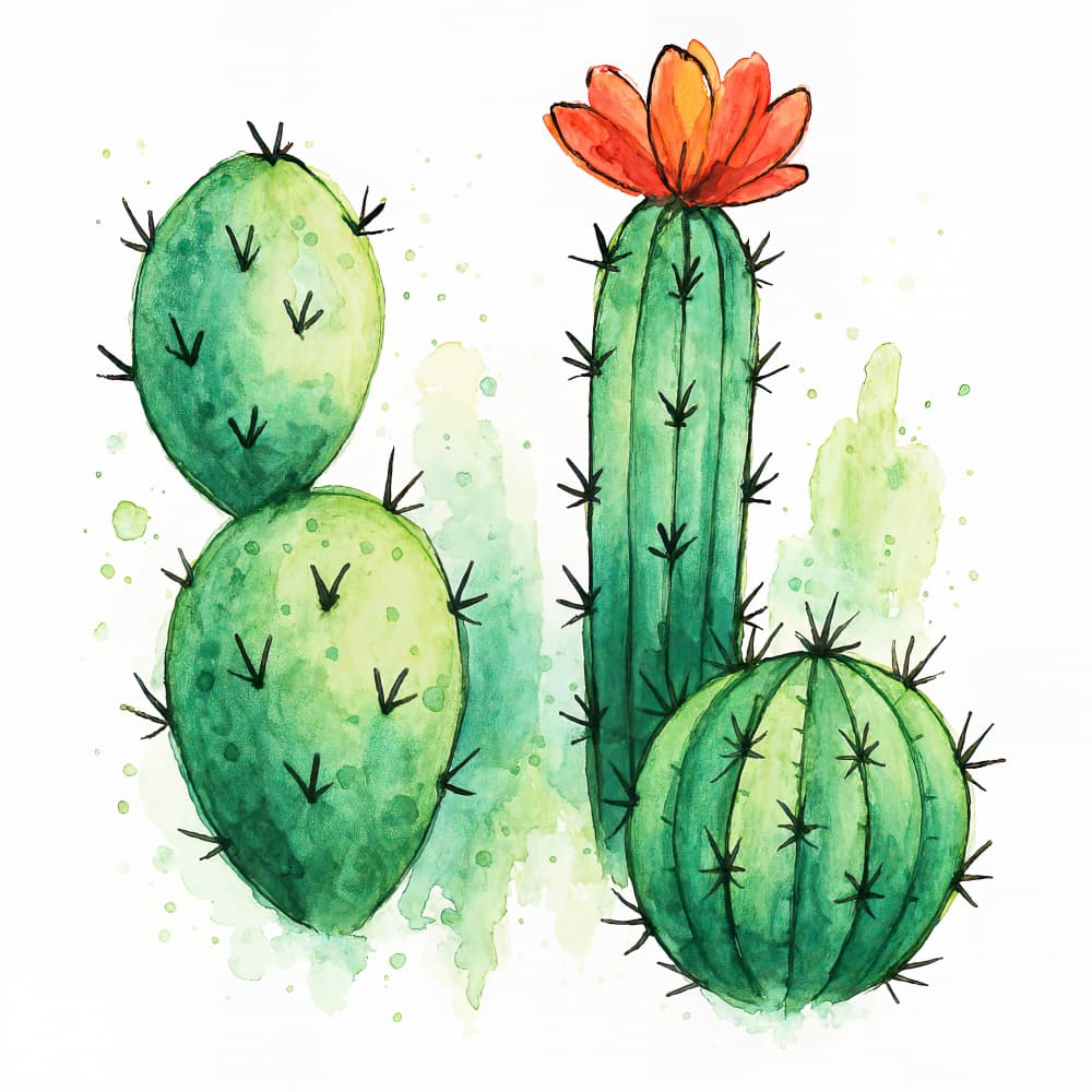 Vibrant Cactus Bloom by Natalie Bruns — canvas wall art