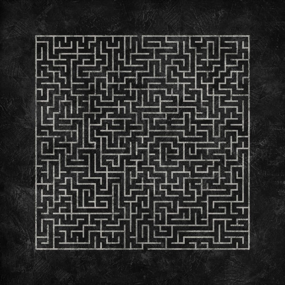Intricate Maze Challenge by Ema Paraschiv — canvas wall art