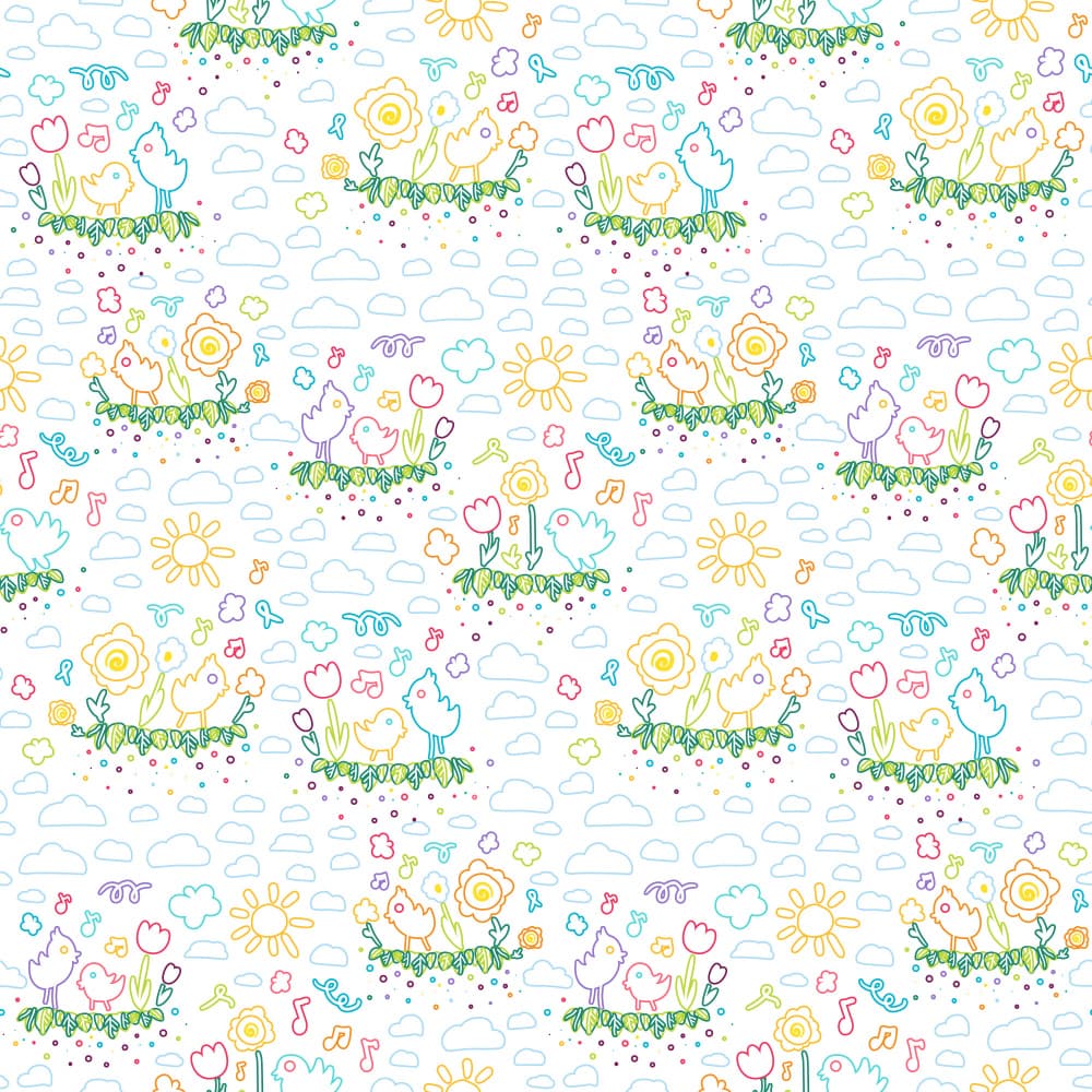 Happy Garden Birds by Marika Barsrsind β canvas wall art