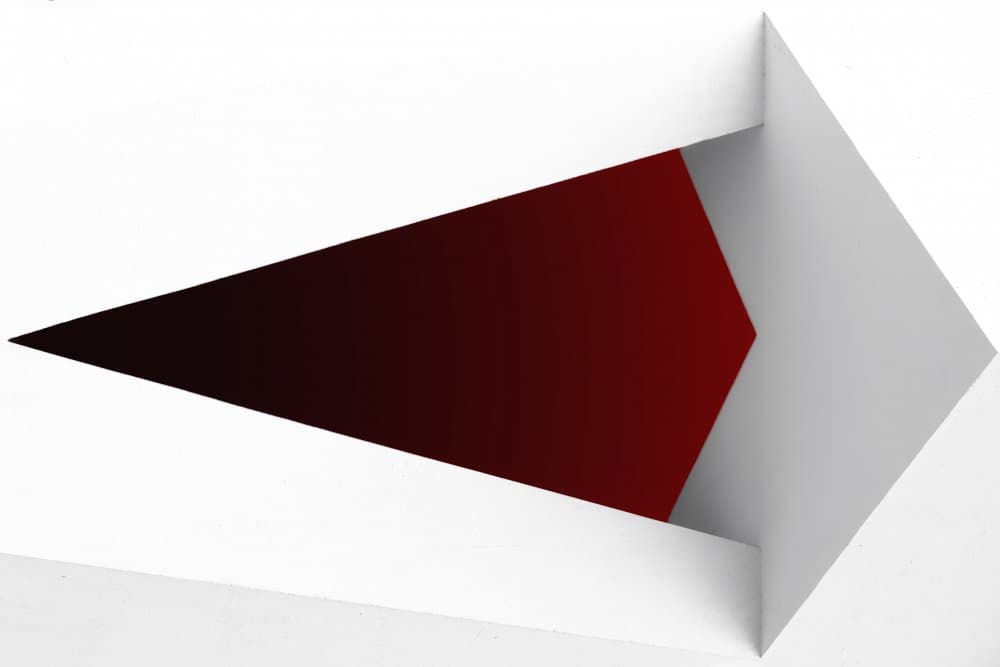 Red Geometric Depth by Hans-Wolfgang Hawerkamp — canvas wall art