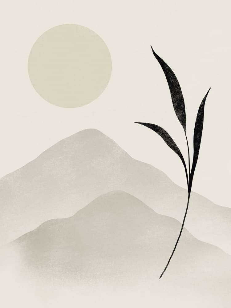 Soft Mountain Botanical by Little Dean — canvas wall art