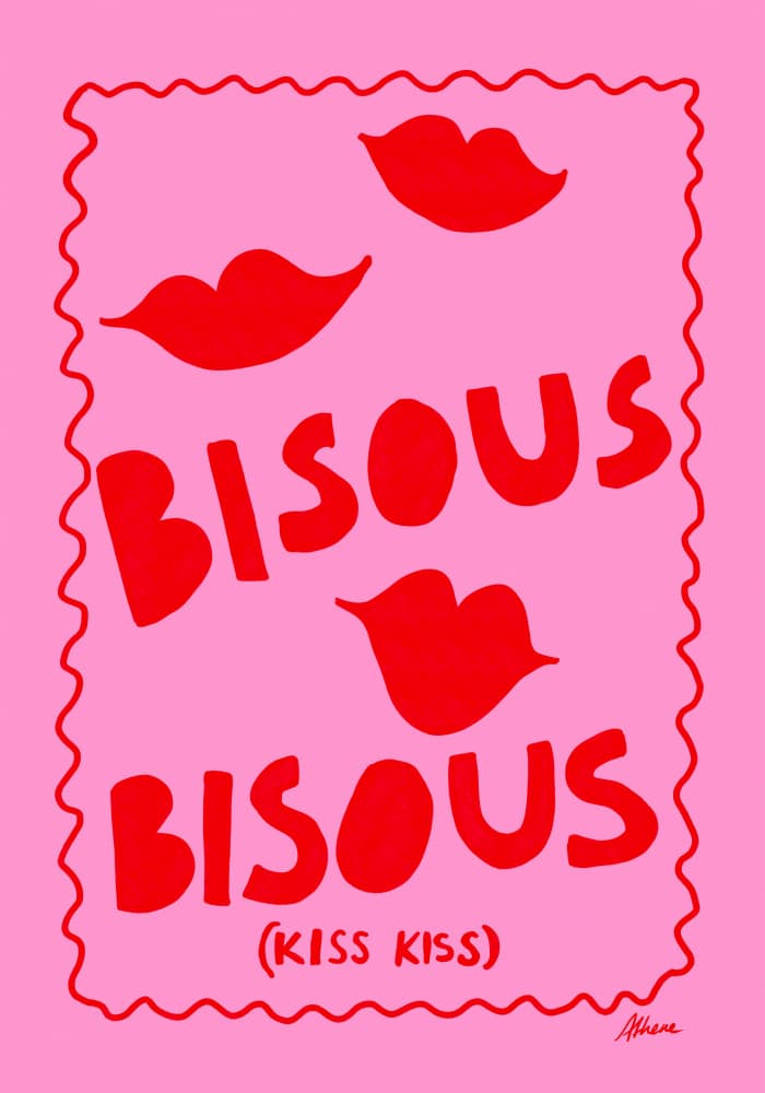 Bisous Bisous by Athene Fritsch — canvas wall art