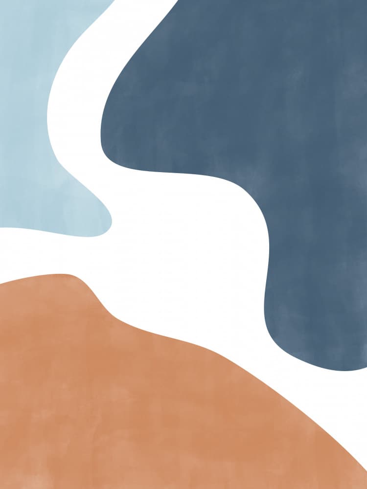 Soft Abstract Shapes by Elena Ristova — canvas wall art