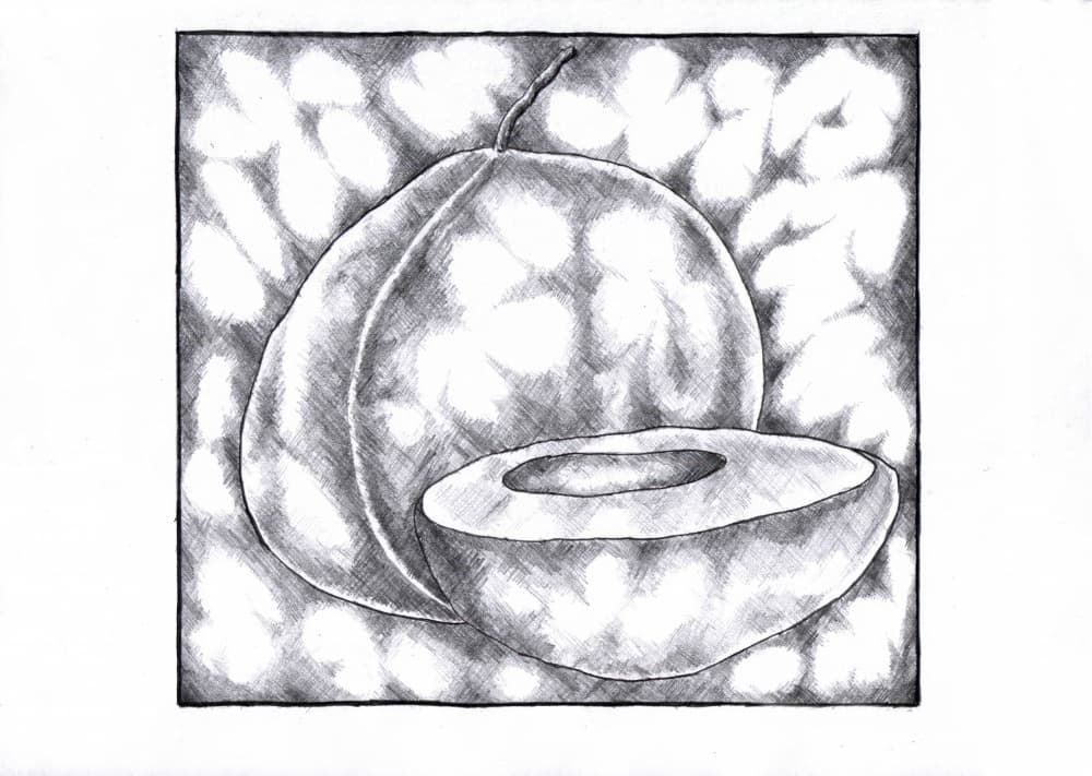 Monochromatic Fruit Still Life by Kulik — canvas wall art