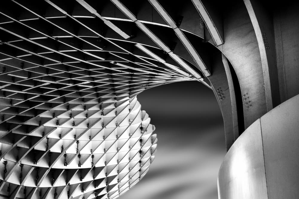Modern Architectural Twist by Michel Guyot — canvas wall art