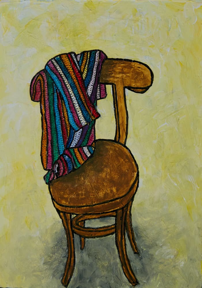 Colorful Cozy Chair by Dale Hefer — canvas wall art