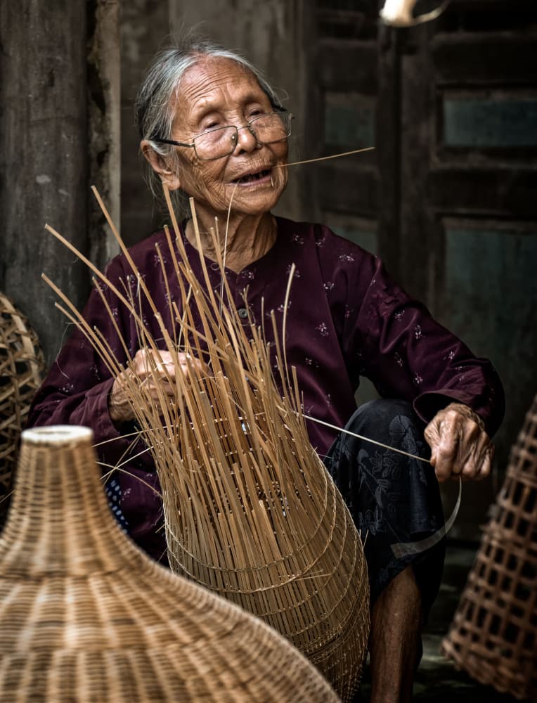 Traditional Basket Weaver by Fira Mikael — canvas wall art