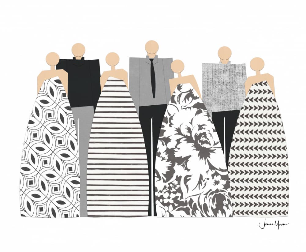 Modern Patterned People by Jemma Morris — canvas wall art