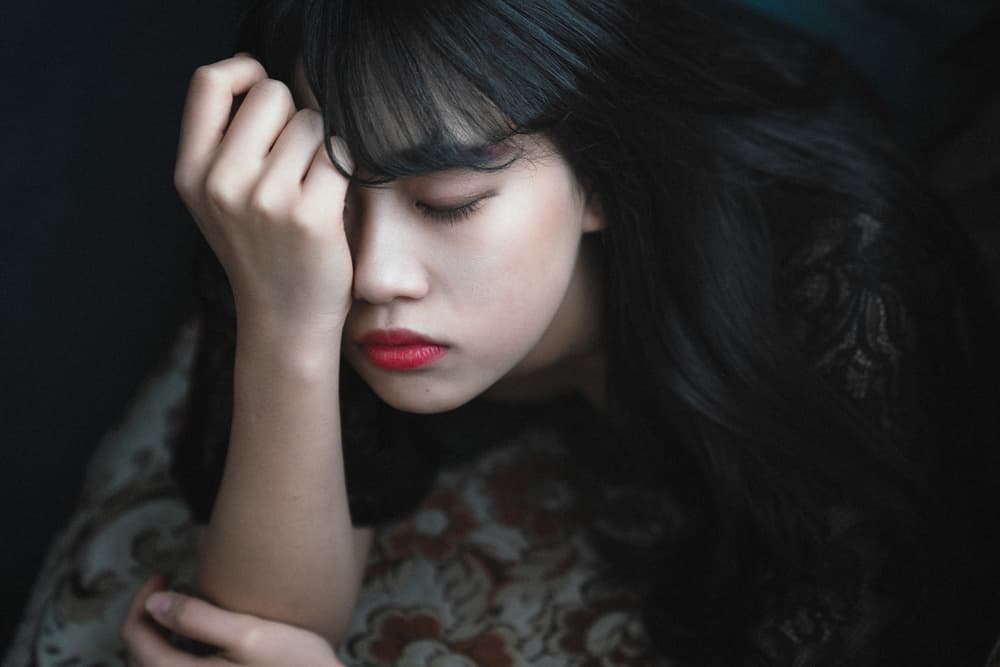 Pensive Young Woman by Nobu Ishijima — canvas wall art