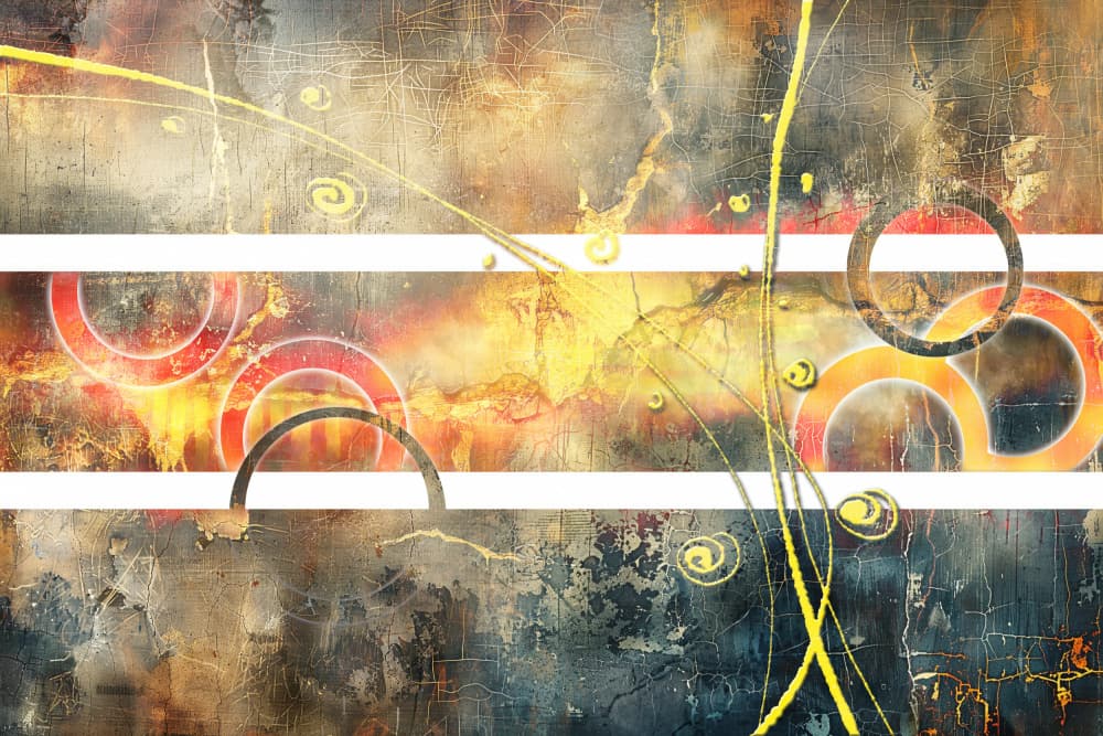 Warm Grunge Abstract by Rafal Kulik — canvas wall art