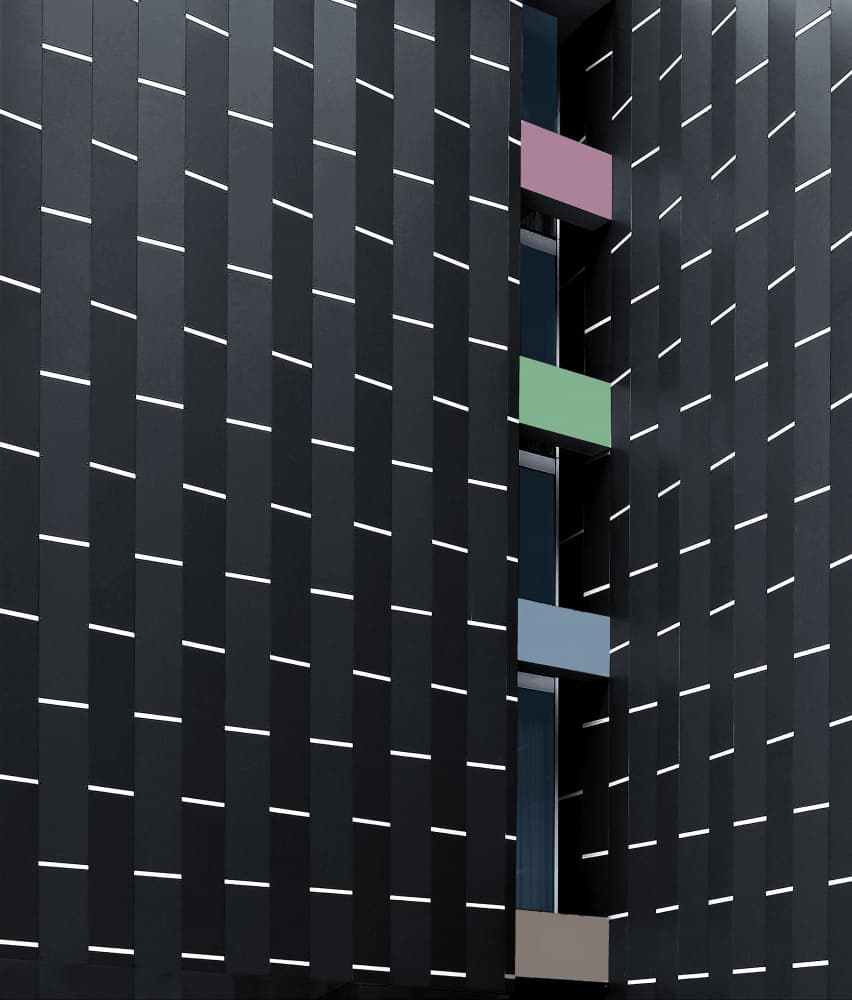 Modern Facade Geometric Colors by Arnon Orbach — canvas wall art