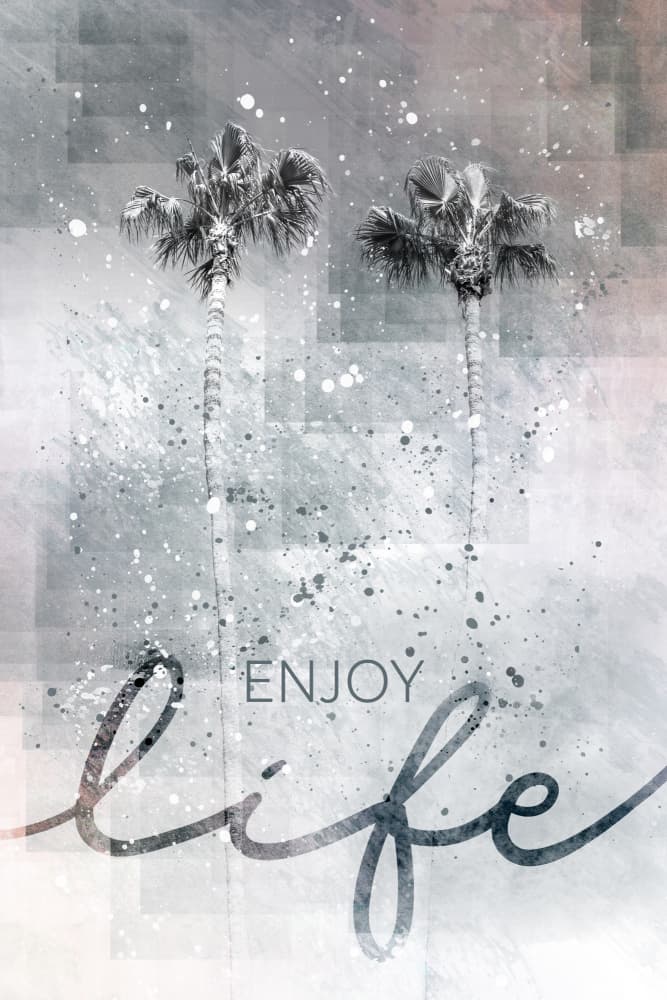 Enjoy Life Palm Trees by Melanie Viola — canvas wall art
