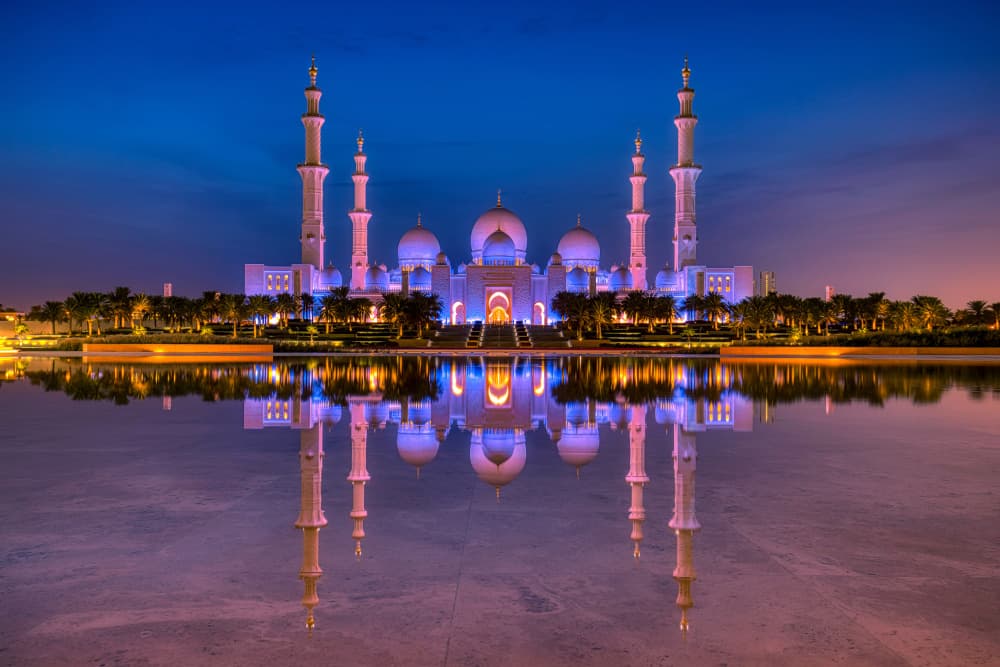Grand Mosque Reflection by Judith Kuhn — canvas wall art