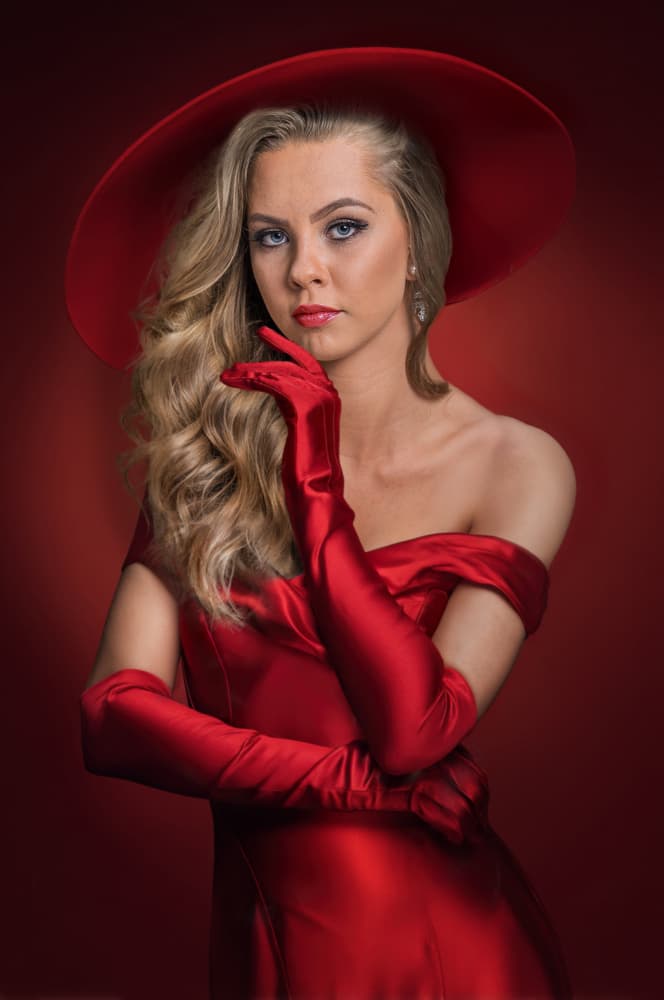 Red Hat Glamour by Marcel Egger — canvas wall art