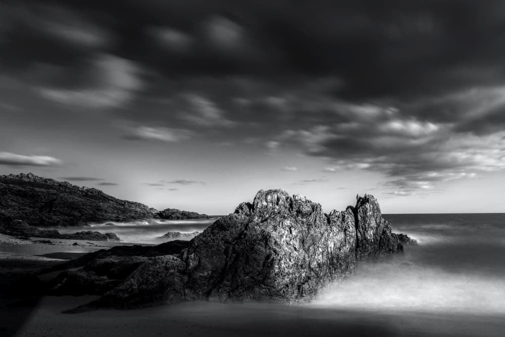 Serene Rocky Coast by av peteghium — canvas wall art