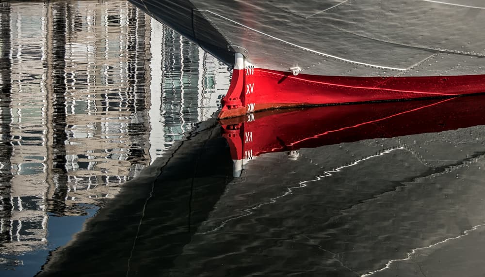 Urban Boat Reflections by Lus Joosten — canvas wall art