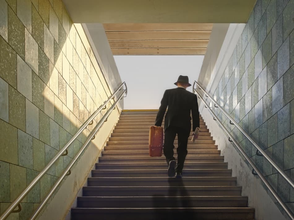 Gentleman's Upward Journey by Christoph Hessel — canvas wall art