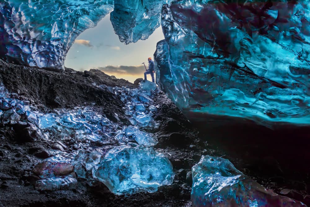Frozen Cave Adventure by Jeffrey C. Sink — canvas wall art