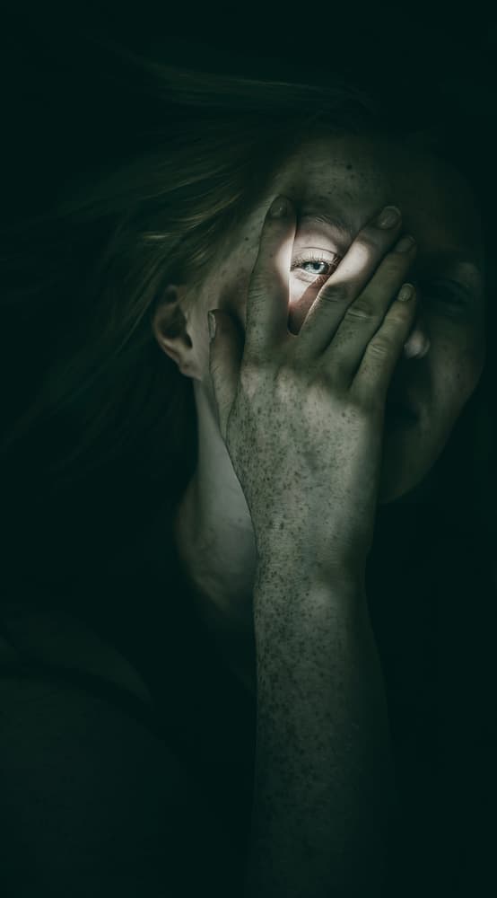 Mysterious Eye Portrait by Barbora Biňovcová — canvas wall art