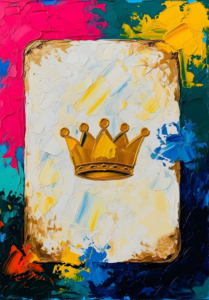 Abstract Golden Crown by HUGO — canvas wall art