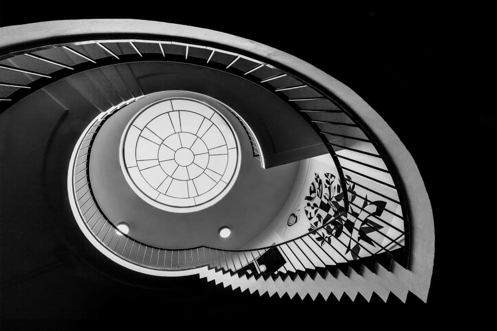 Geometric Staircase Skylight by Wilma Wijers Smeets — canvas wall art