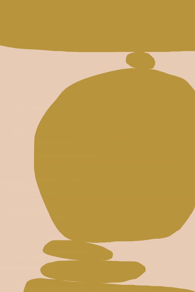 Gold Abstract Balance by Treechild — canvas wall art