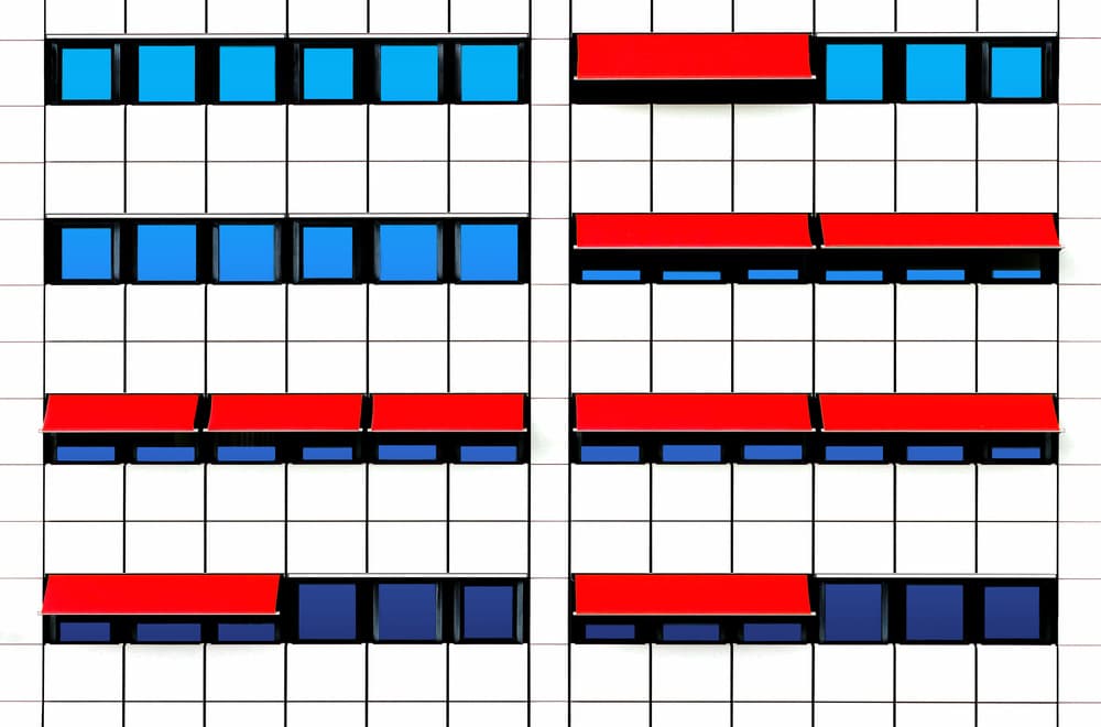Vibrant Geometric Grid by Hans-Wolfgang Hawerkamp — canvas wall art