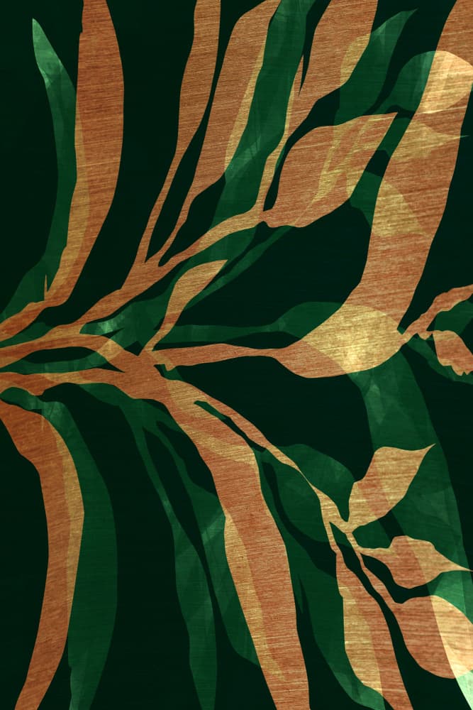 Golden Green Foliage by cartissi — canvas wall art