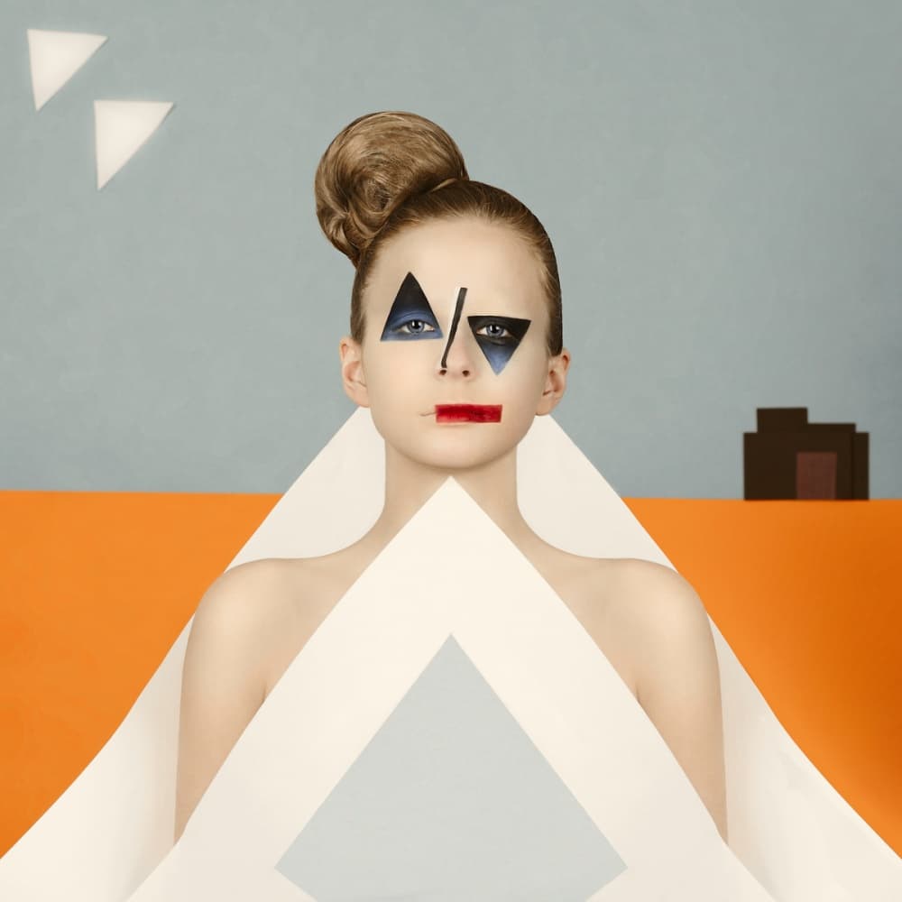 Bold Geometric Portrait by Photographer — canvas wall art