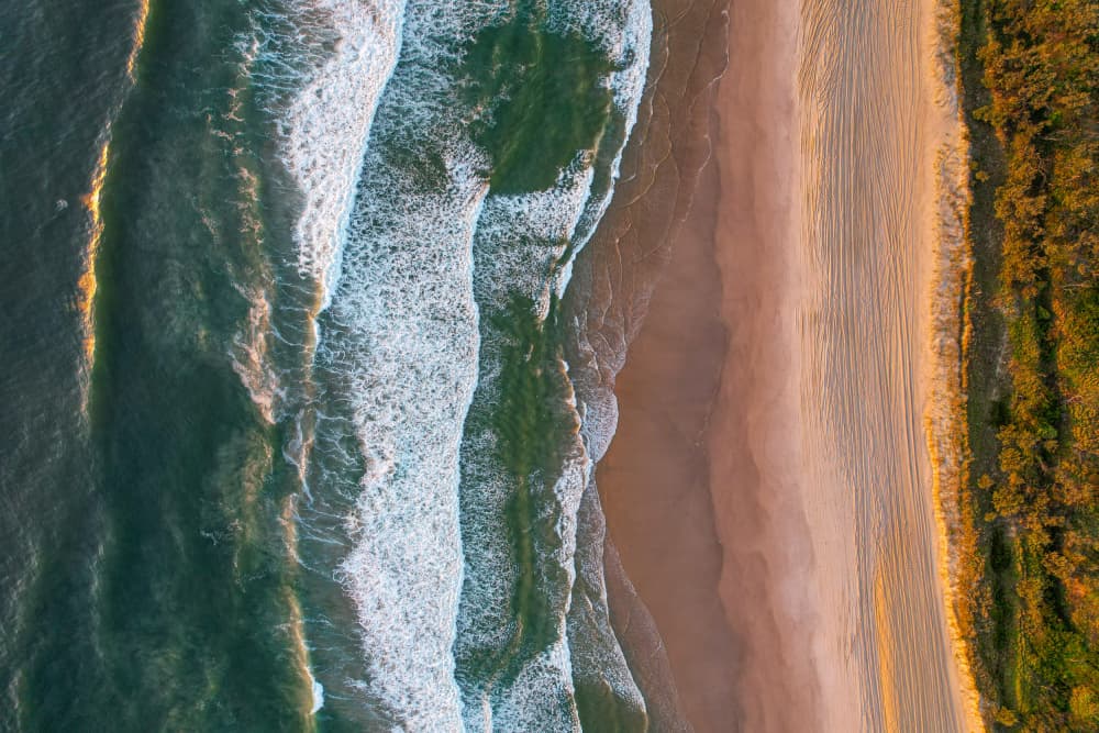 Golden Hour Beach Waves by Martin Blahák — canvas wall art