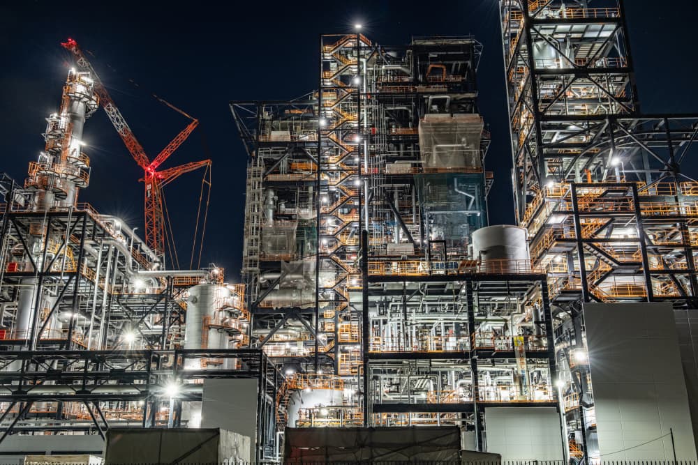 Illuminated Industrial Complex by Kobayashi Tetsurou — canvas wall art