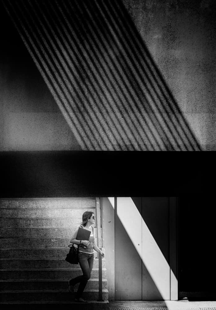 Woman in Light and Shadow by Laura Mexia — canvas wall art