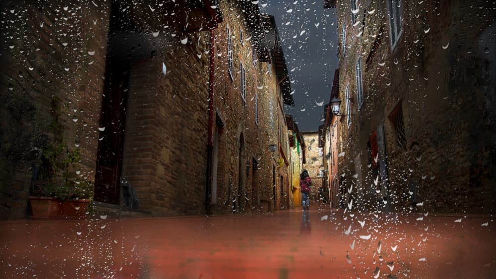 Rainy Night Passage by Nicodemo Quaglia — canvas wall art