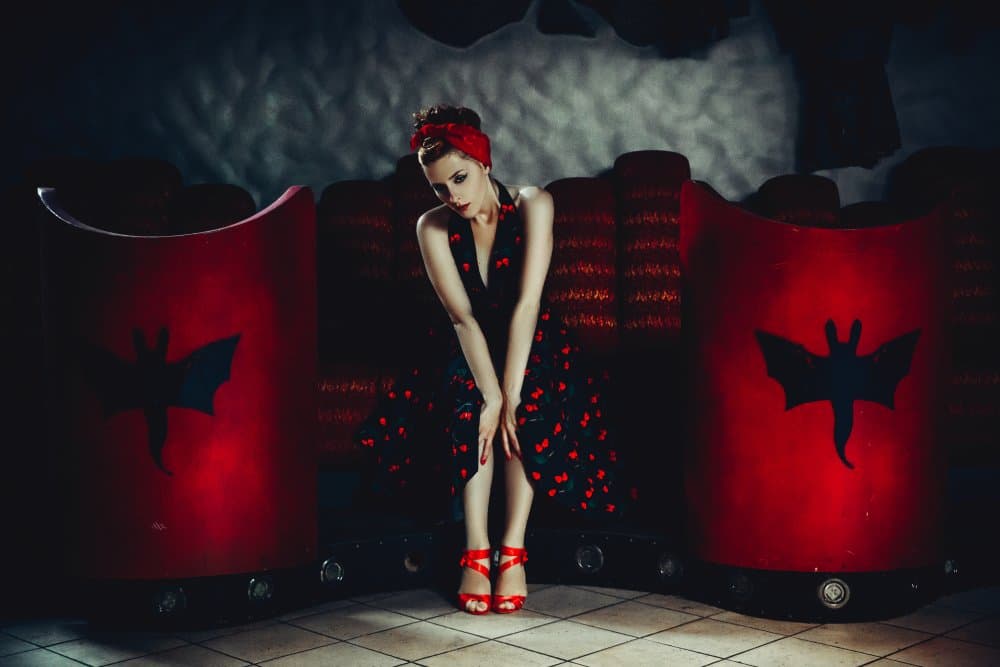 Gothic Pinup Portrait by Ruslan Bolgov — canvas wall art