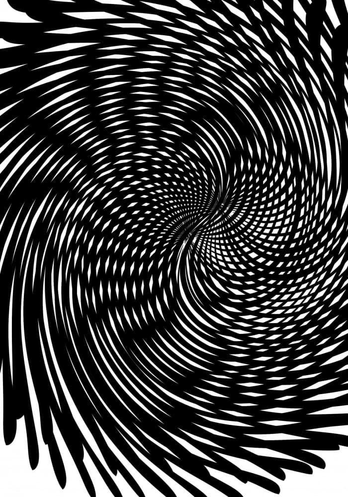 Hypnotic Optical Swirl by Monica Lindblom — canvas wall art
