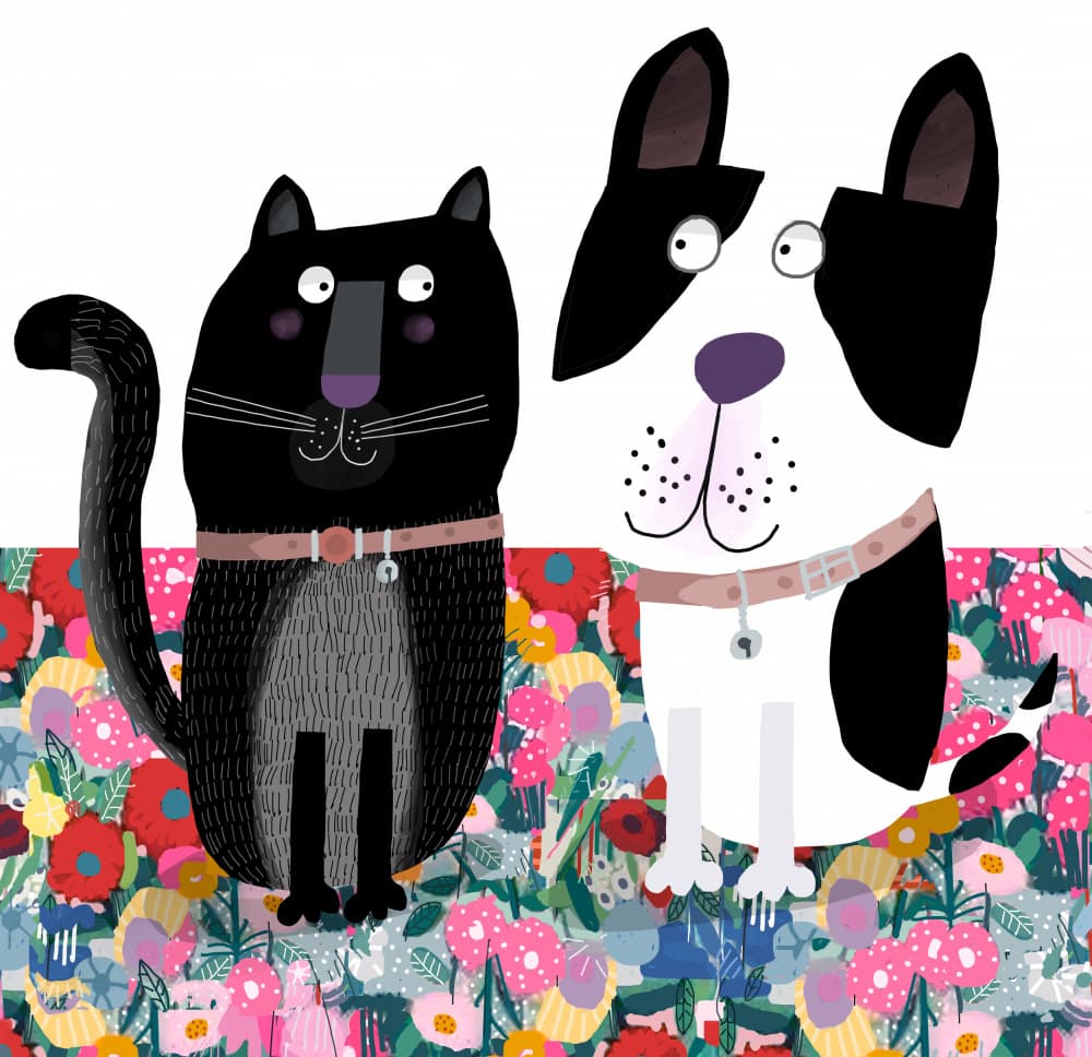 Whimsical Pet Friends by Carla Daly — canvas wall art