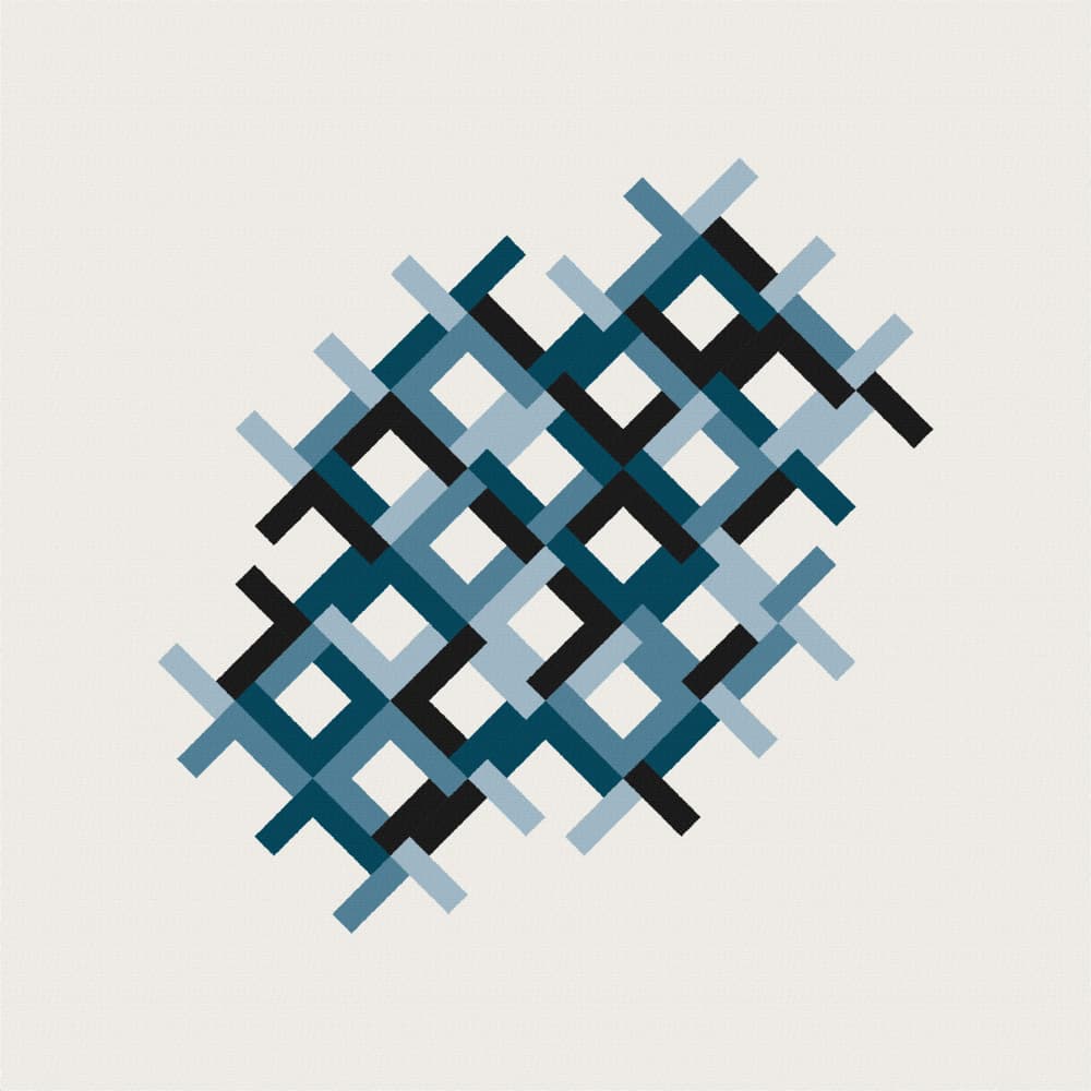 Geometric Interlocking Pattern by Rafa Mateo — canvas wall art
