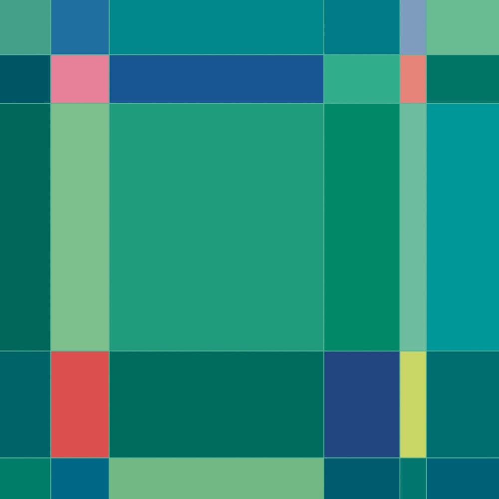 Geometric Color Blocks by Little Dean — canvas wall art